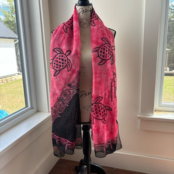 Beach Sarong Coverup Shawl Scarf with Coconut Shell Sarong Clip - Picture 8 of 16